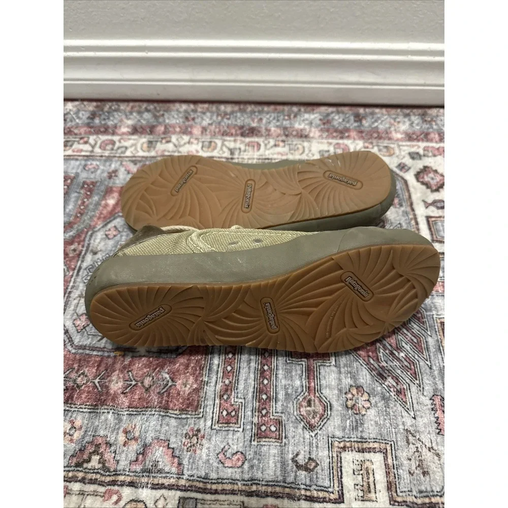 Patagonia Hemp Lace Up Shoes Patrol‎ Sneakers green Olive Woman 8.5 New
